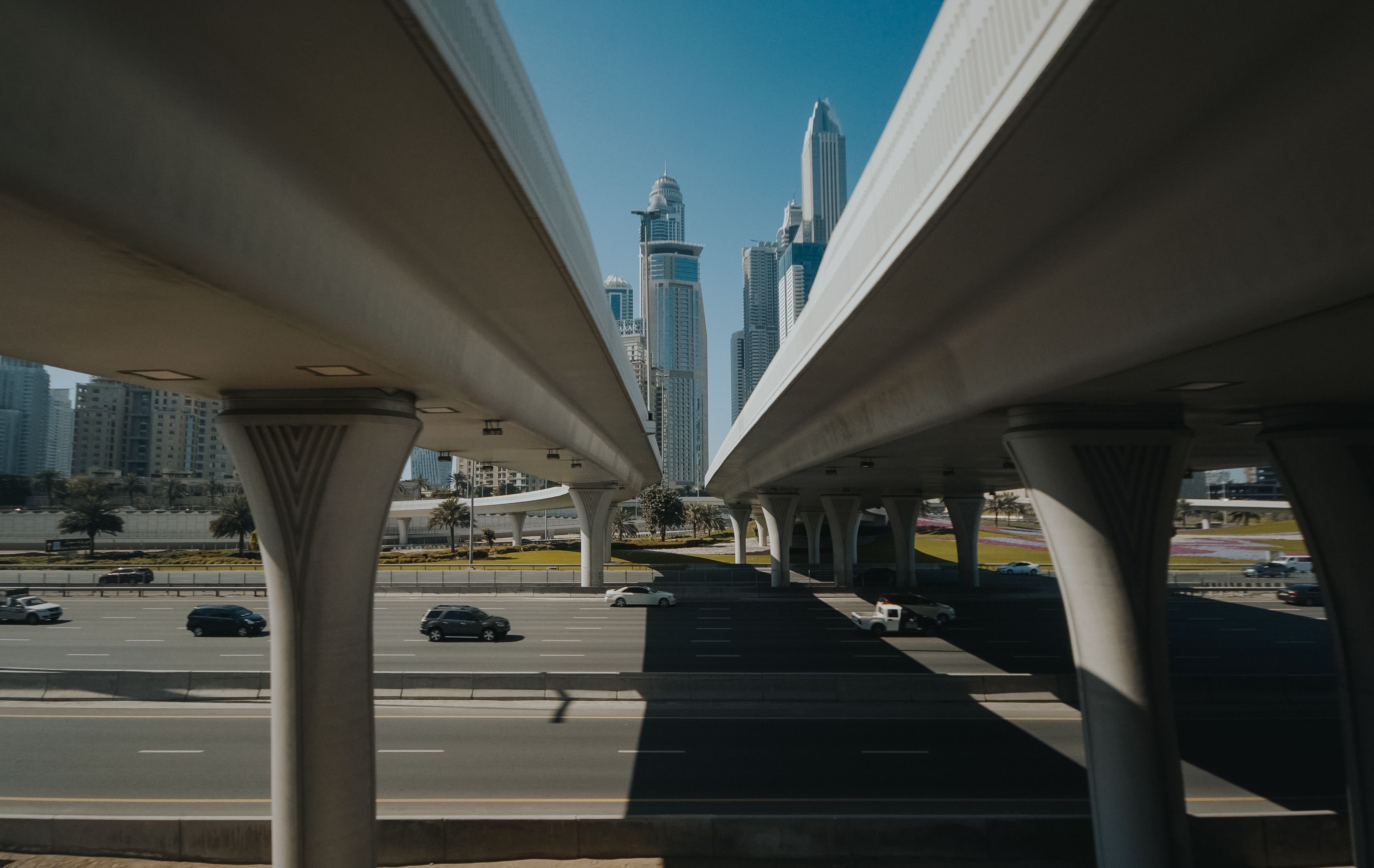 Bridges and highways connecting a modern city and supporting regional infrastructure